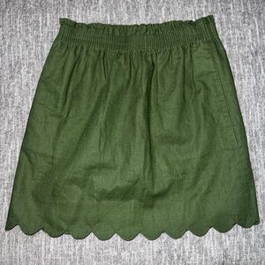 Jcrew Scalloped Hem Mini Skirt